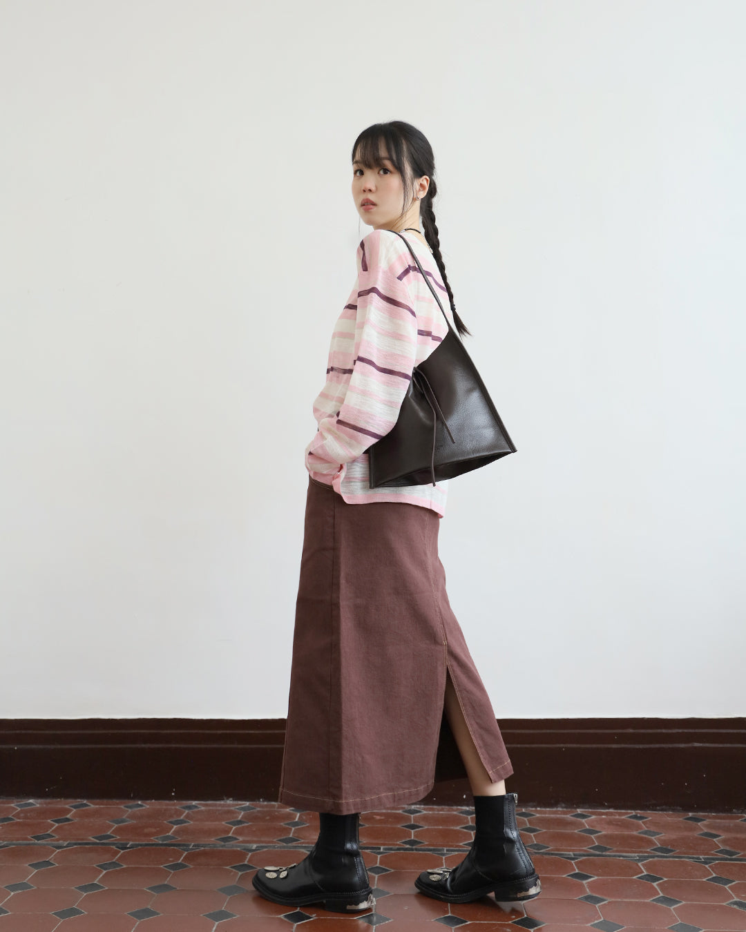 Denim Pencil Skirt (2 Colors | Size S - L)