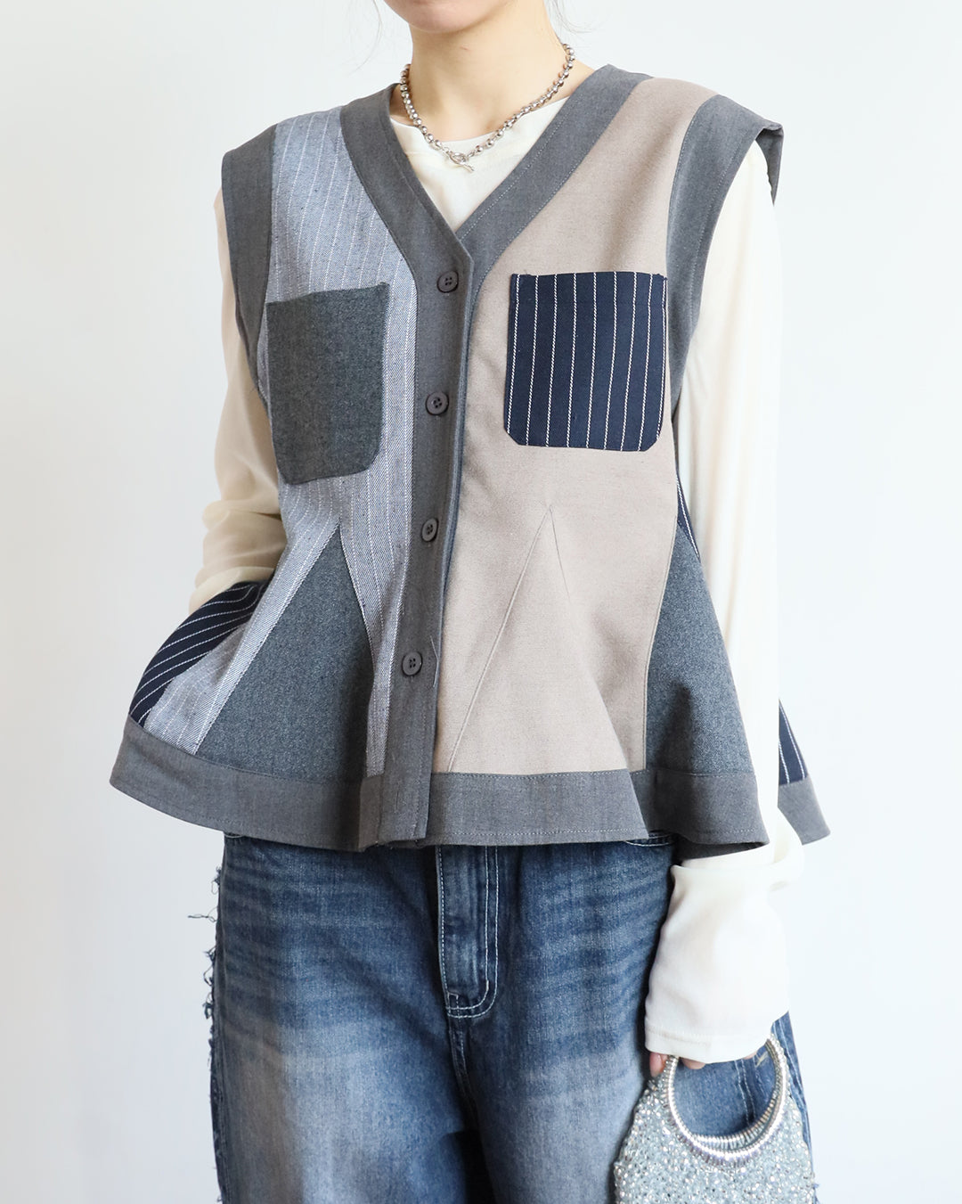 Patchwork Vest (2 colors)