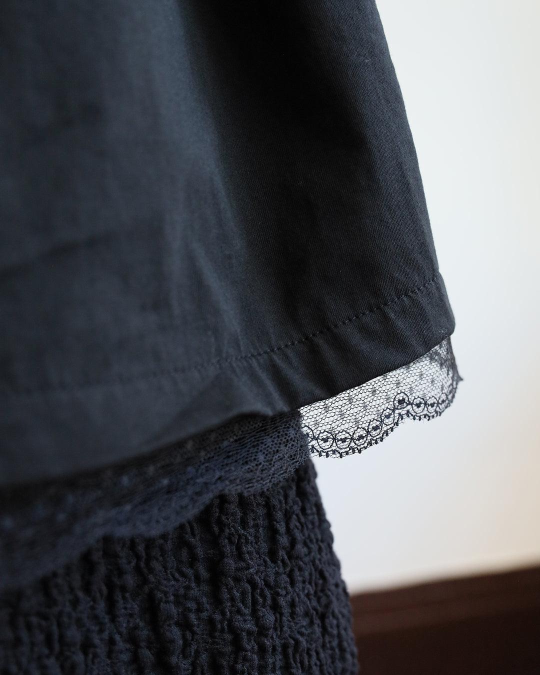 Lace Hem Floral Tee