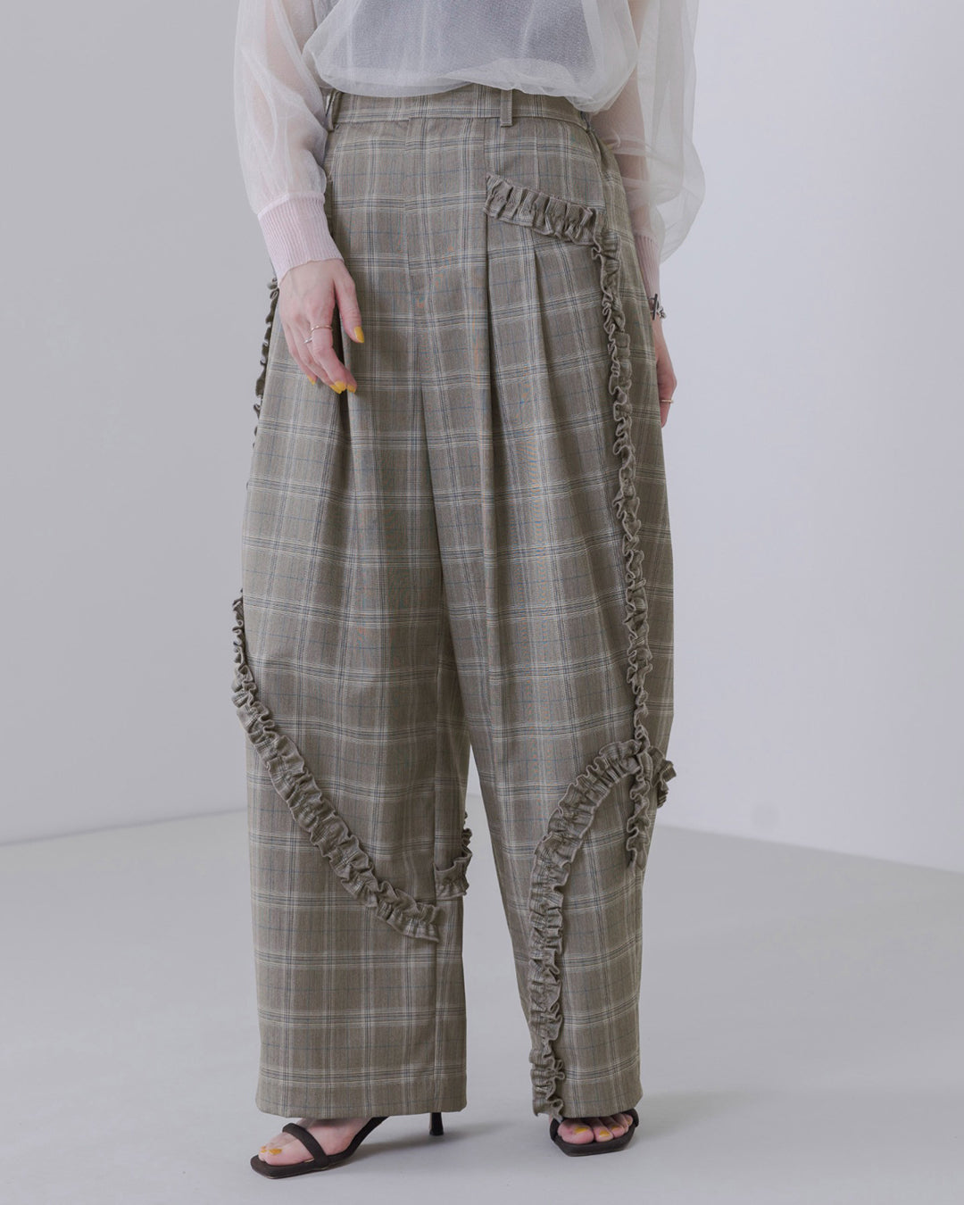 JAPAN BRAND - Ruffle Trimmed Pants (2 Colors)