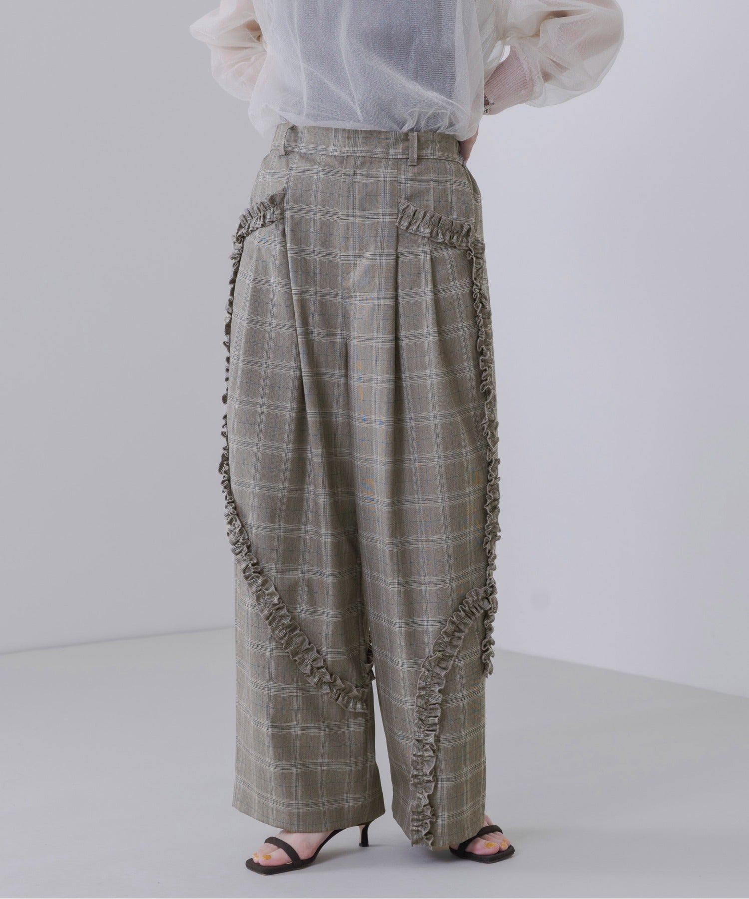 JAPAN BRAND - Ruffle Trimmed Pants (2 Colors)