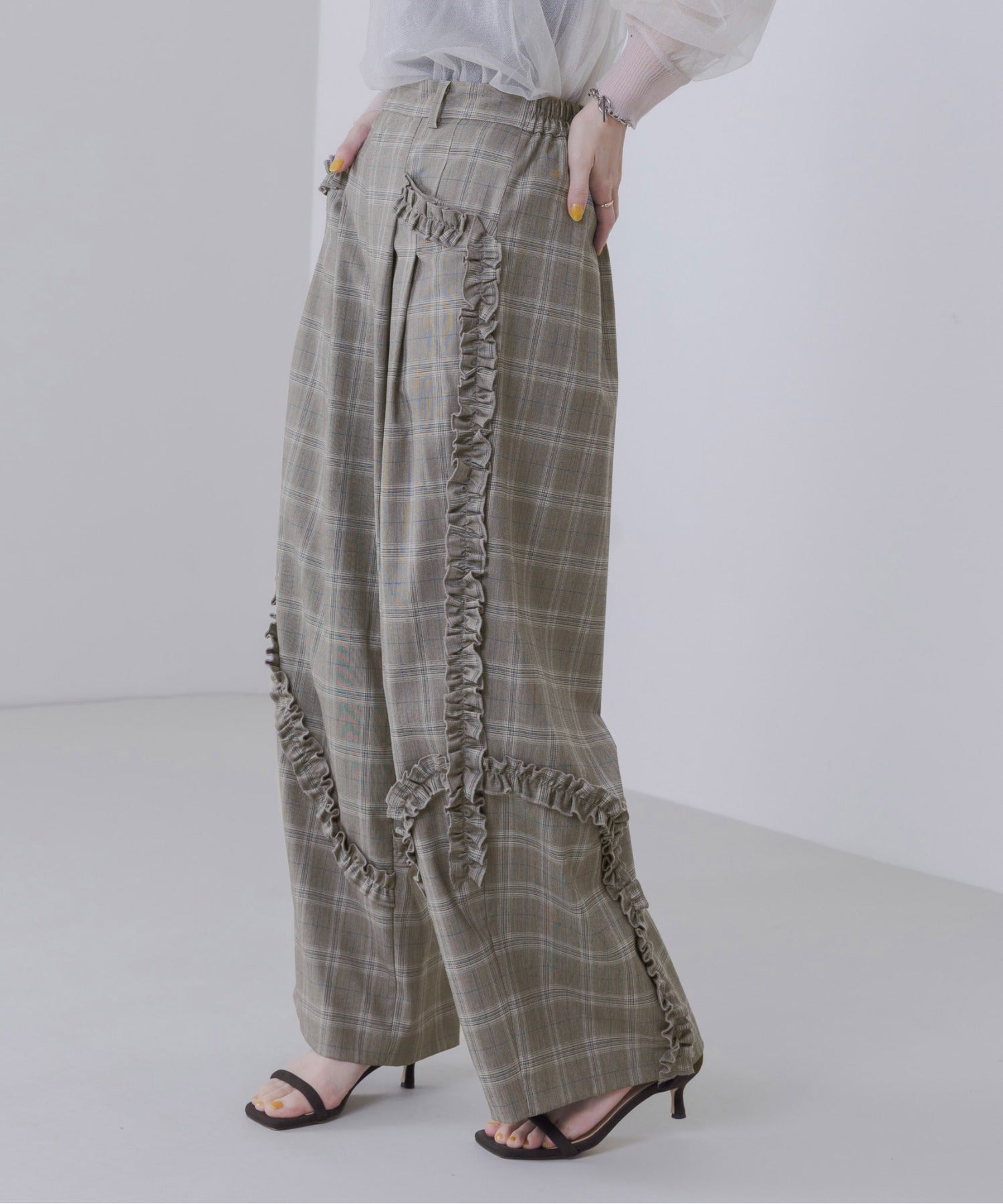 JAPAN BRAND - Ruffle Trimmed Pants (2 Colors)