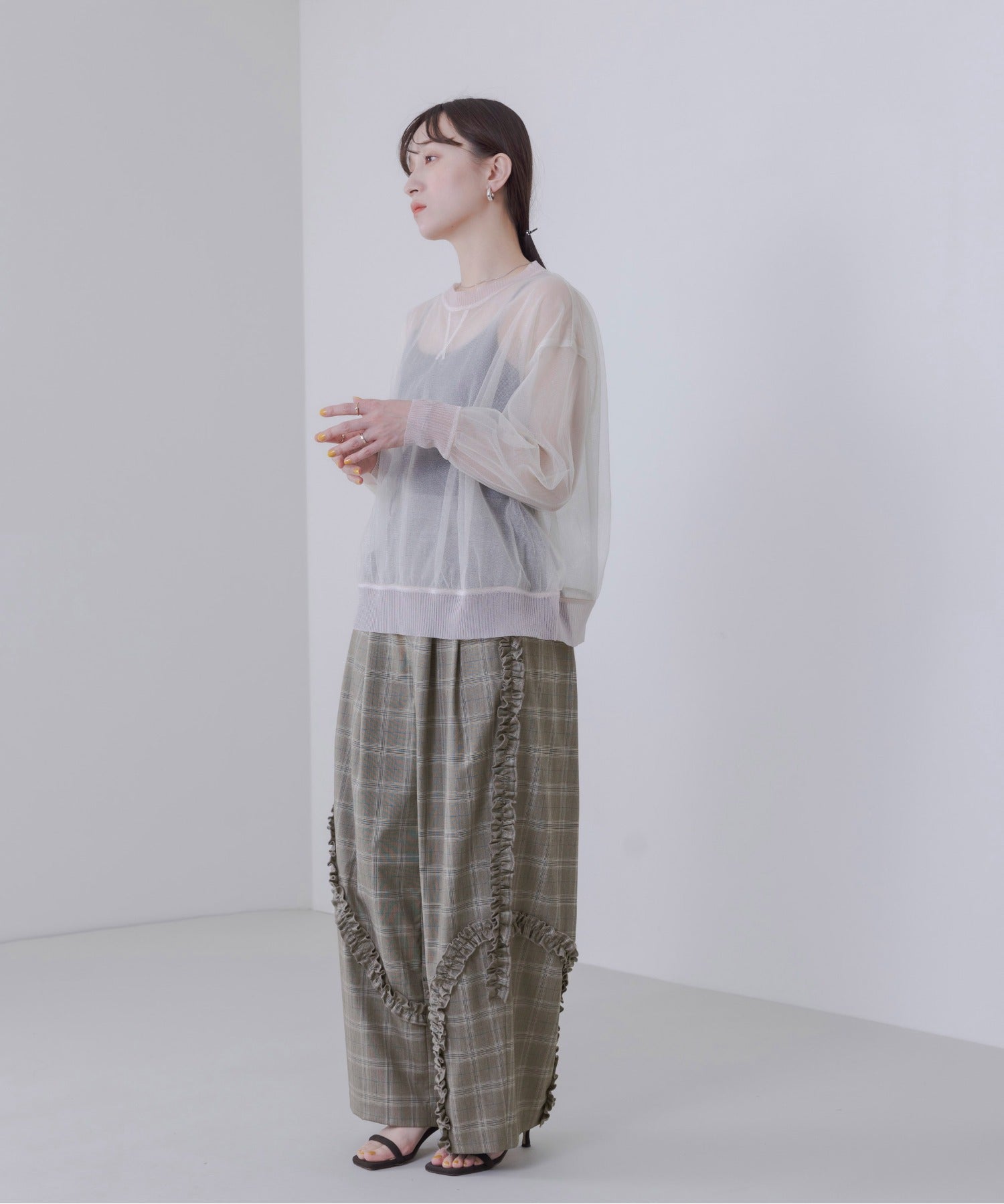 JAPAN BRAND - Ruffle Trimmed Pants (2 Colors)