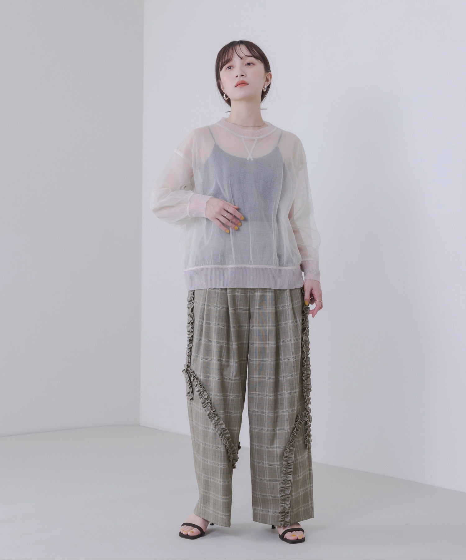 JAPAN BRAND - Ruffle Trimmed Pants (2 Colors)