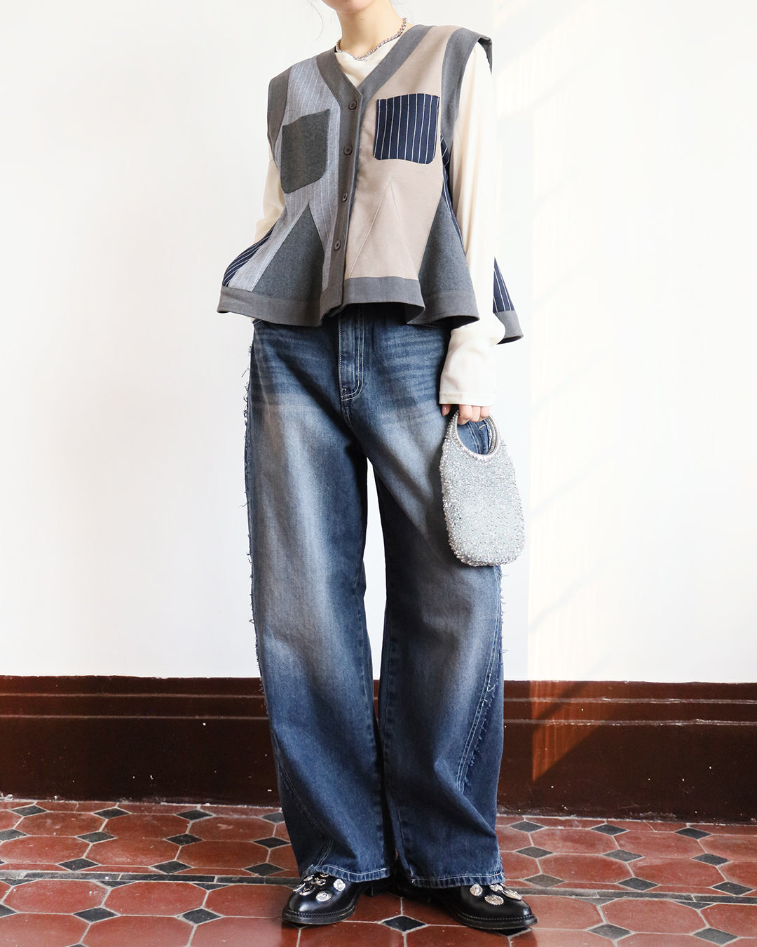 Patchwork Vest (2 colors)