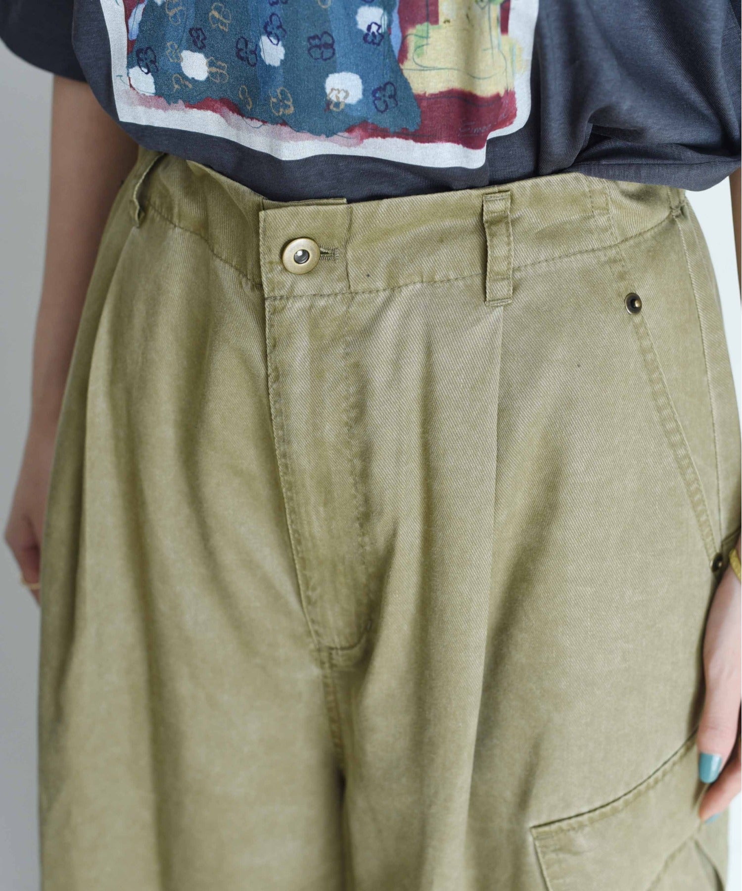 JAPAN BRAND - Washed Denim Cargo Pants (3 Colors)