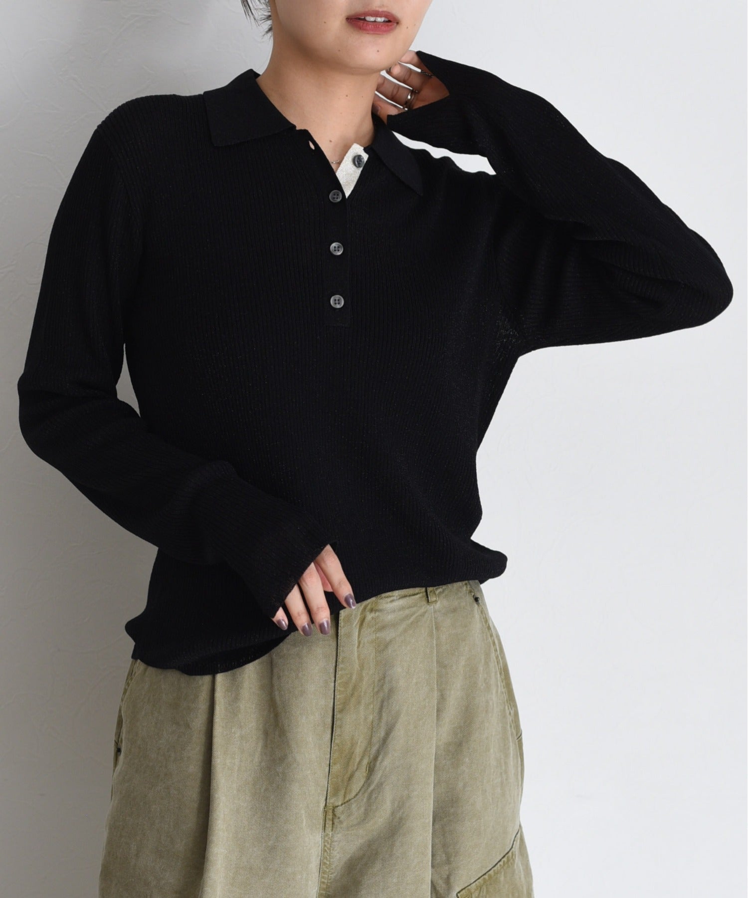 JAPAN BRAND - Metallic Ribbed Knit Top (4 Colors)