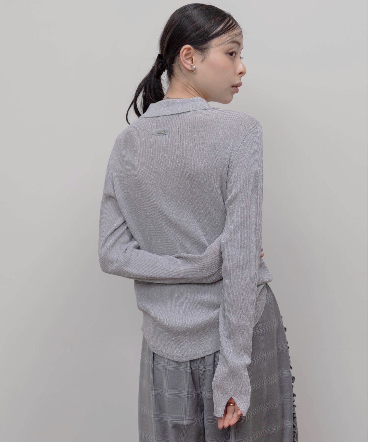 JAPAN BRAND - Metallic Ribbed Knit Top (4 Colors)