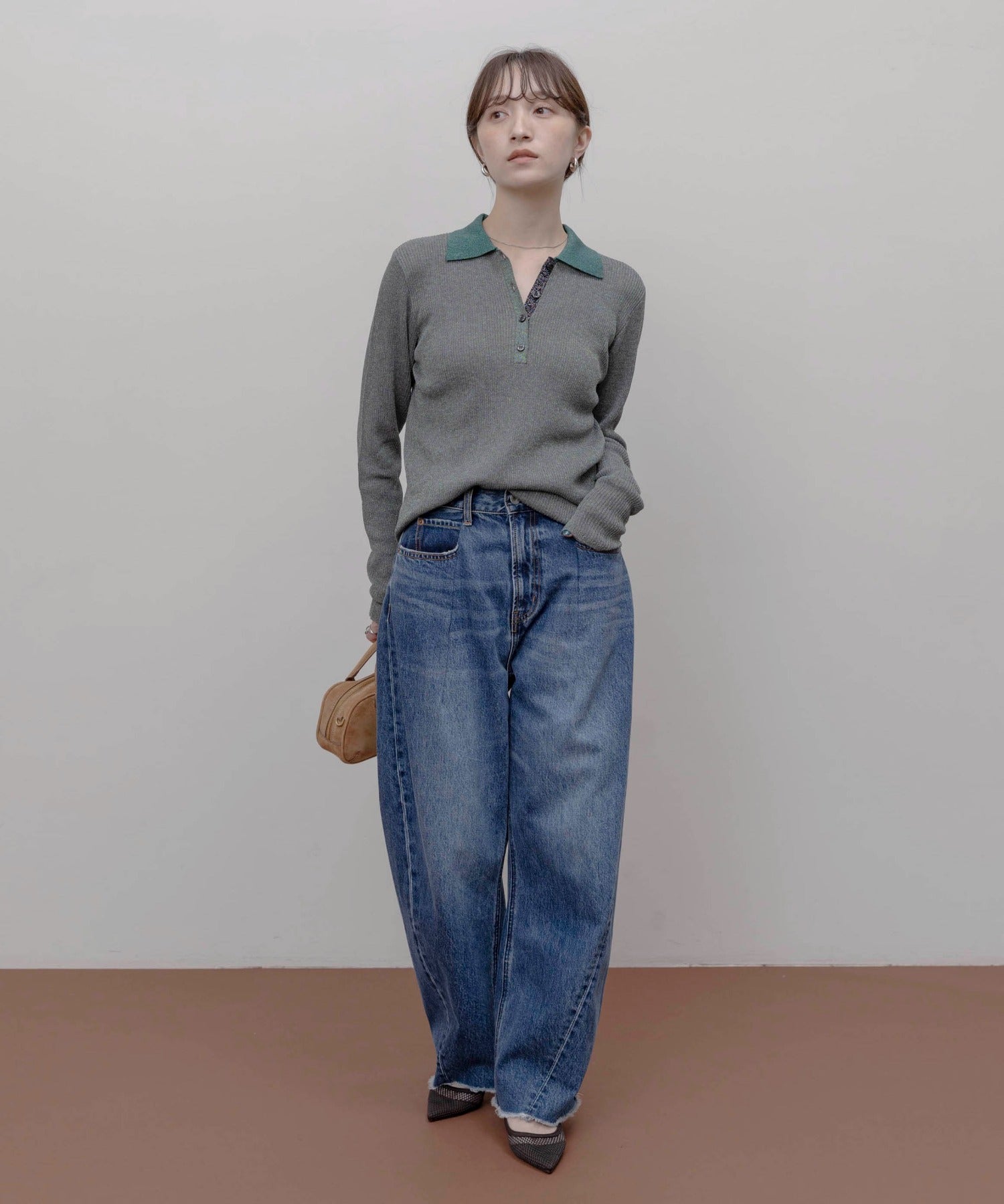 JAPAN BRAND - Metallic Ribbed Knit Top (4 Colors)