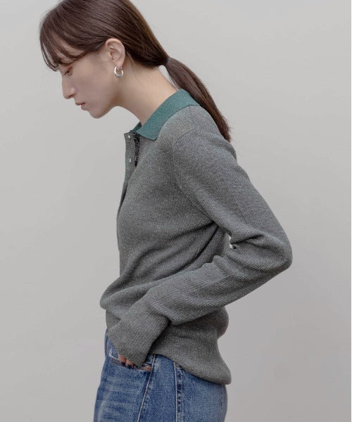 JAPAN BRAND - Metallic Ribbed Knit Top (4 Colors)