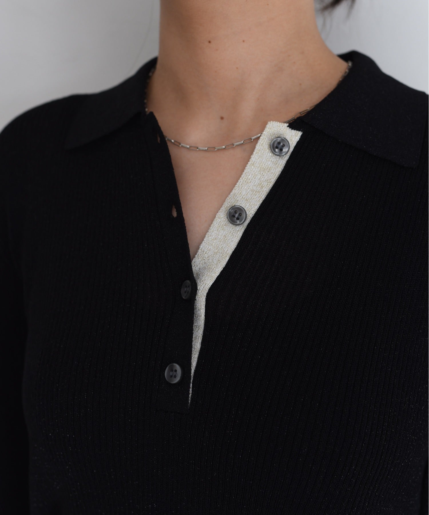 JAPAN BRAND - Metallic Ribbed Knit Top (4 Colors)
