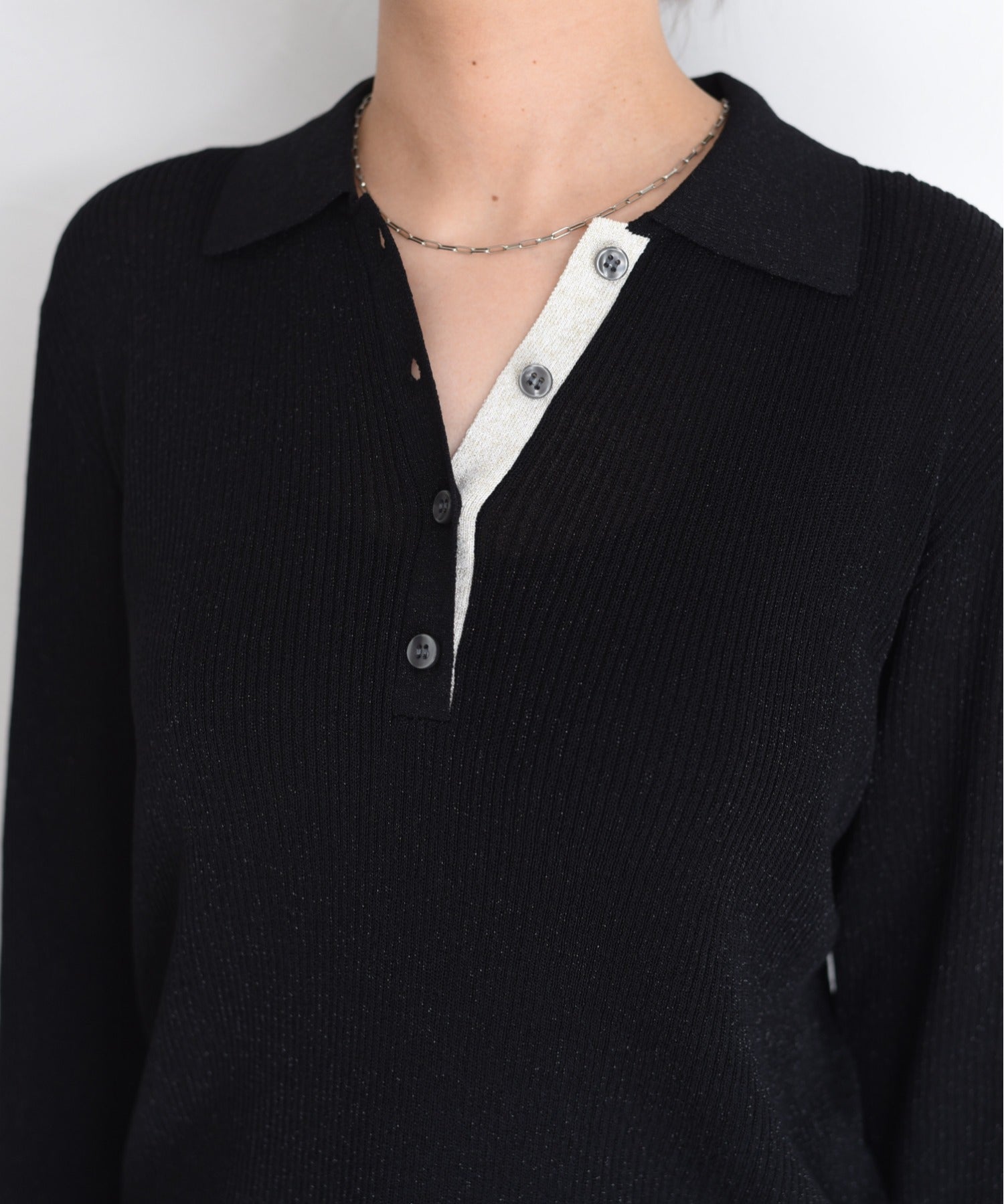 JAPAN BRAND - Metallic Ribbed Knit Top (4 Colors)