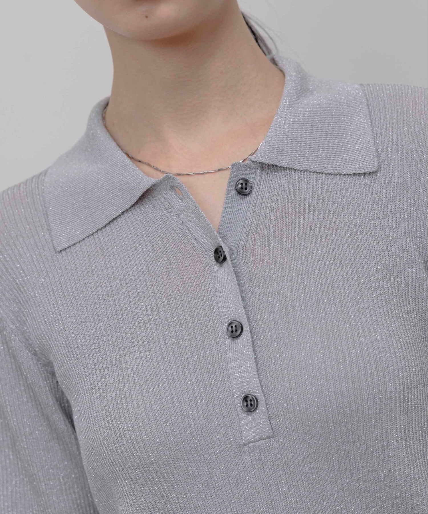 JAPAN BRAND - Metallic Ribbed Knit Top (4 Colors)