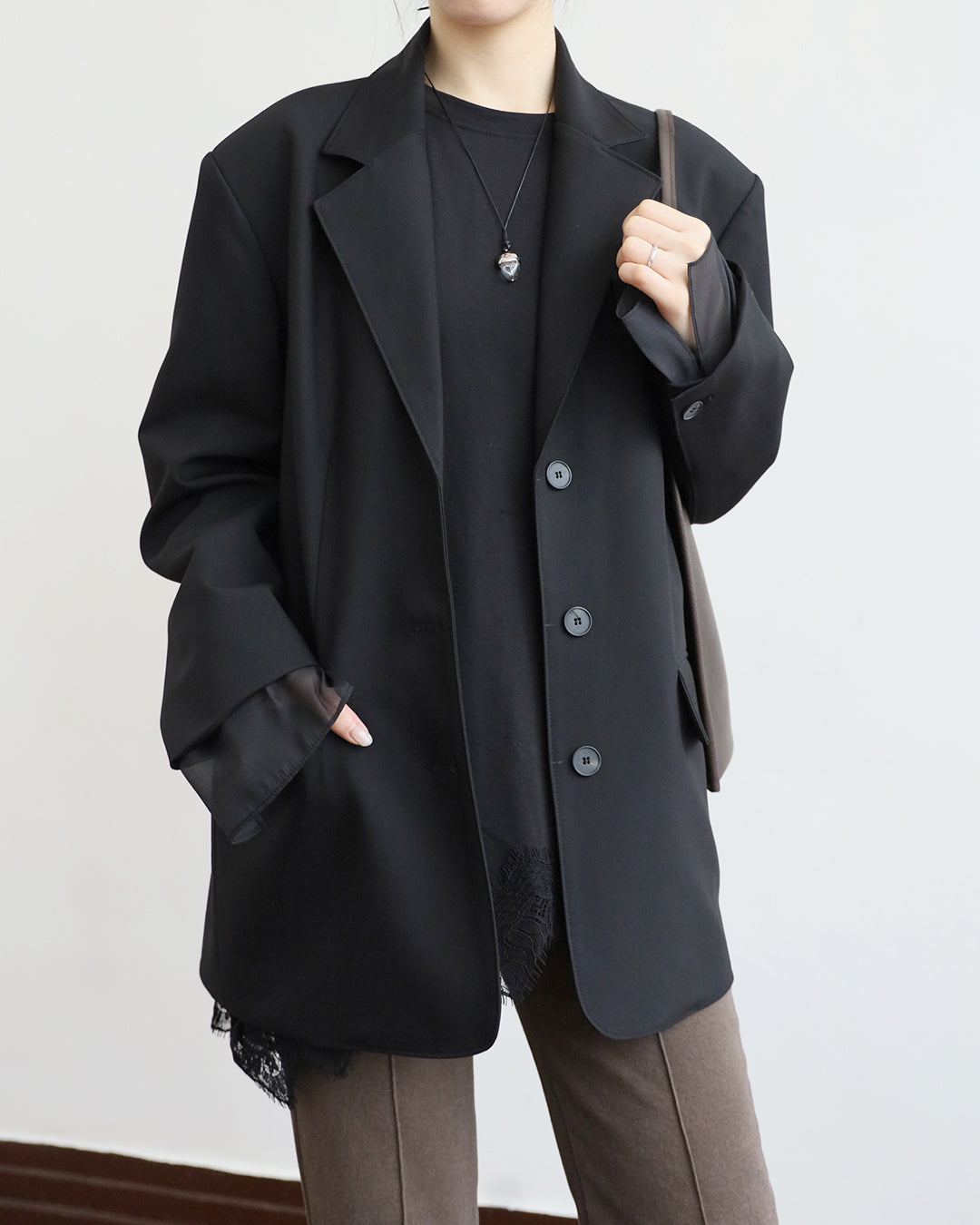 Mesh Cuff Blazer (2 Colors)