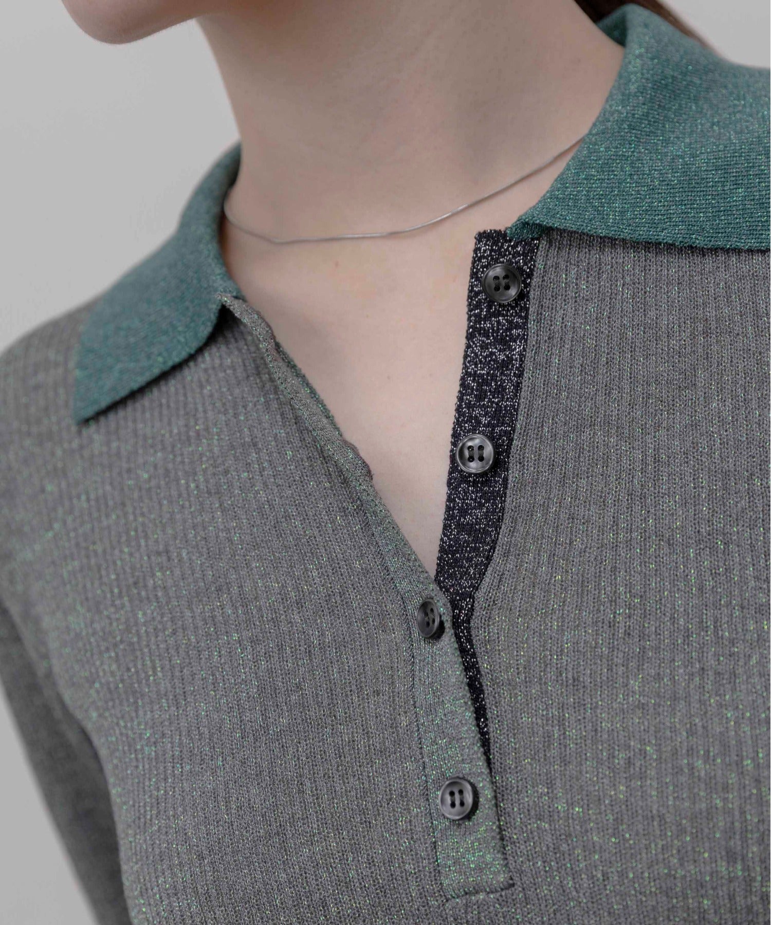 JAPAN BRAND - Metallic Ribbed Knit Top (4 Colors)