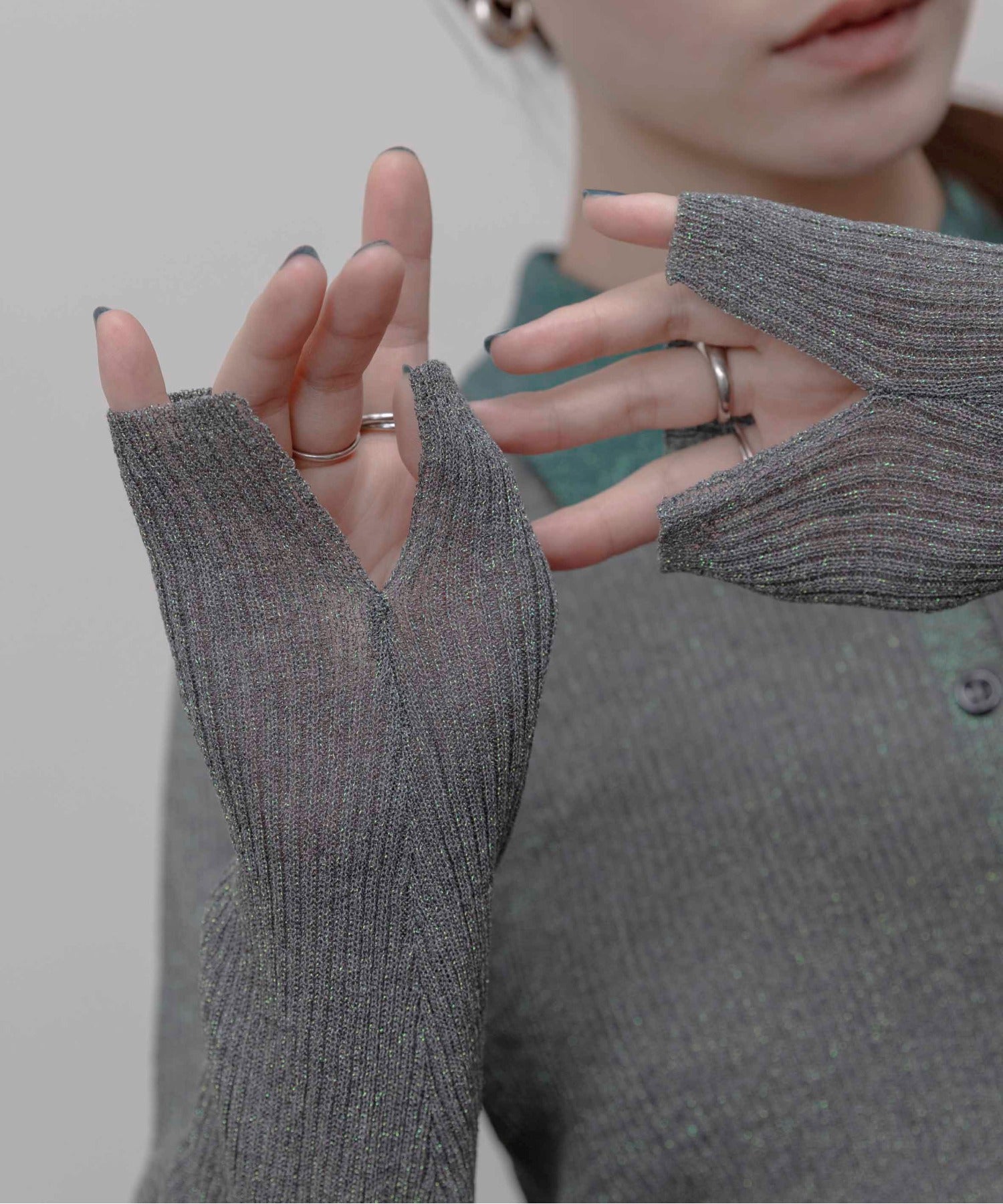 JAPAN BRAND - Metallic Ribbed Knit Top (4 Colors)