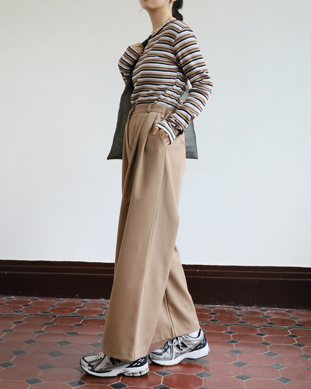 Wide Leg Suit Pants (2 color)