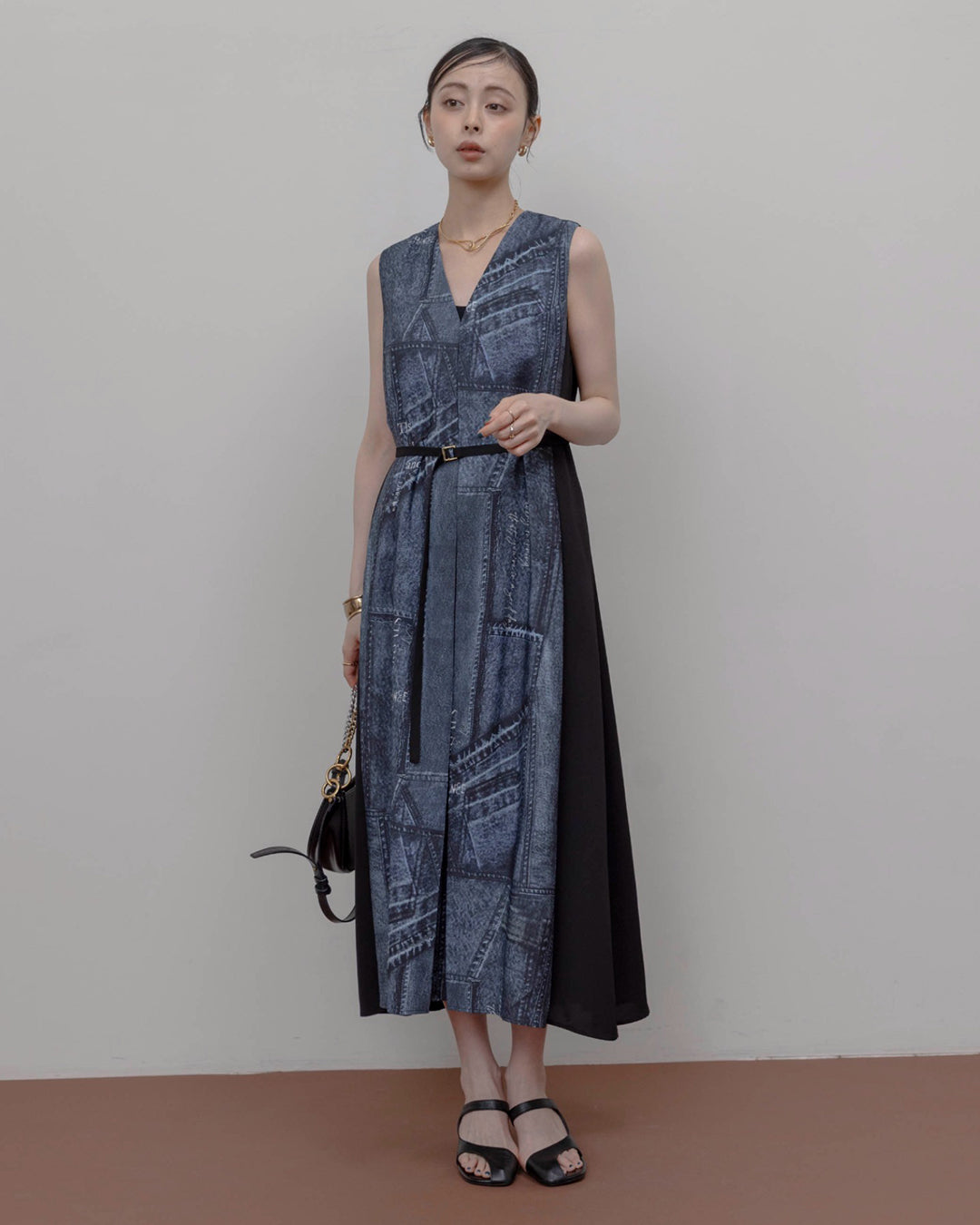 JAPAN BRAND - Fake Print Denim Dress (2 Colors)