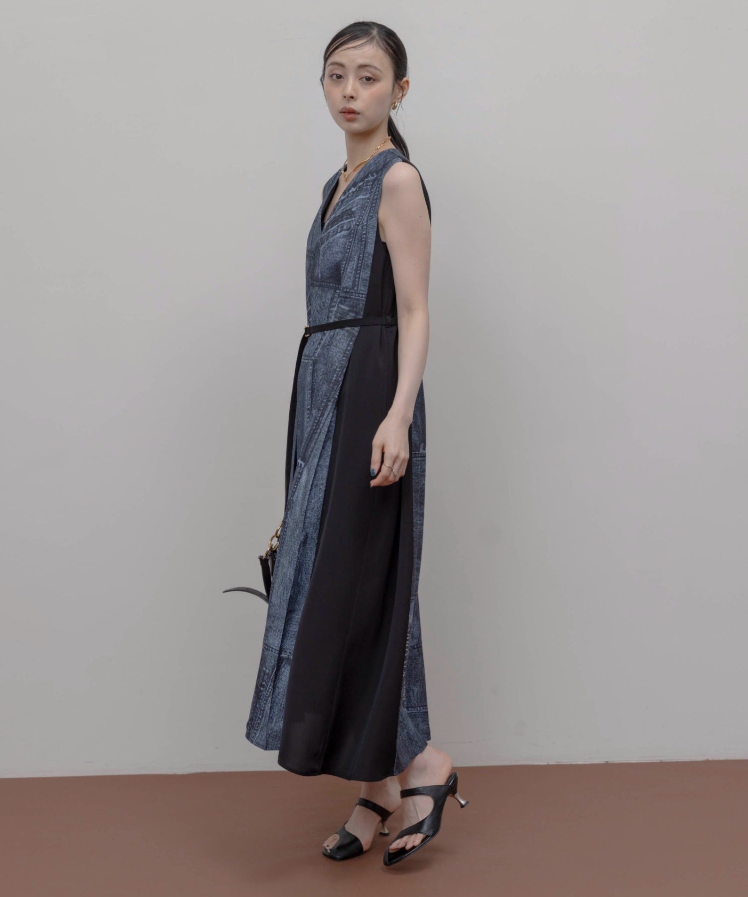 JAPAN BRAND - Fake Print Denim Dress (2 Colors)