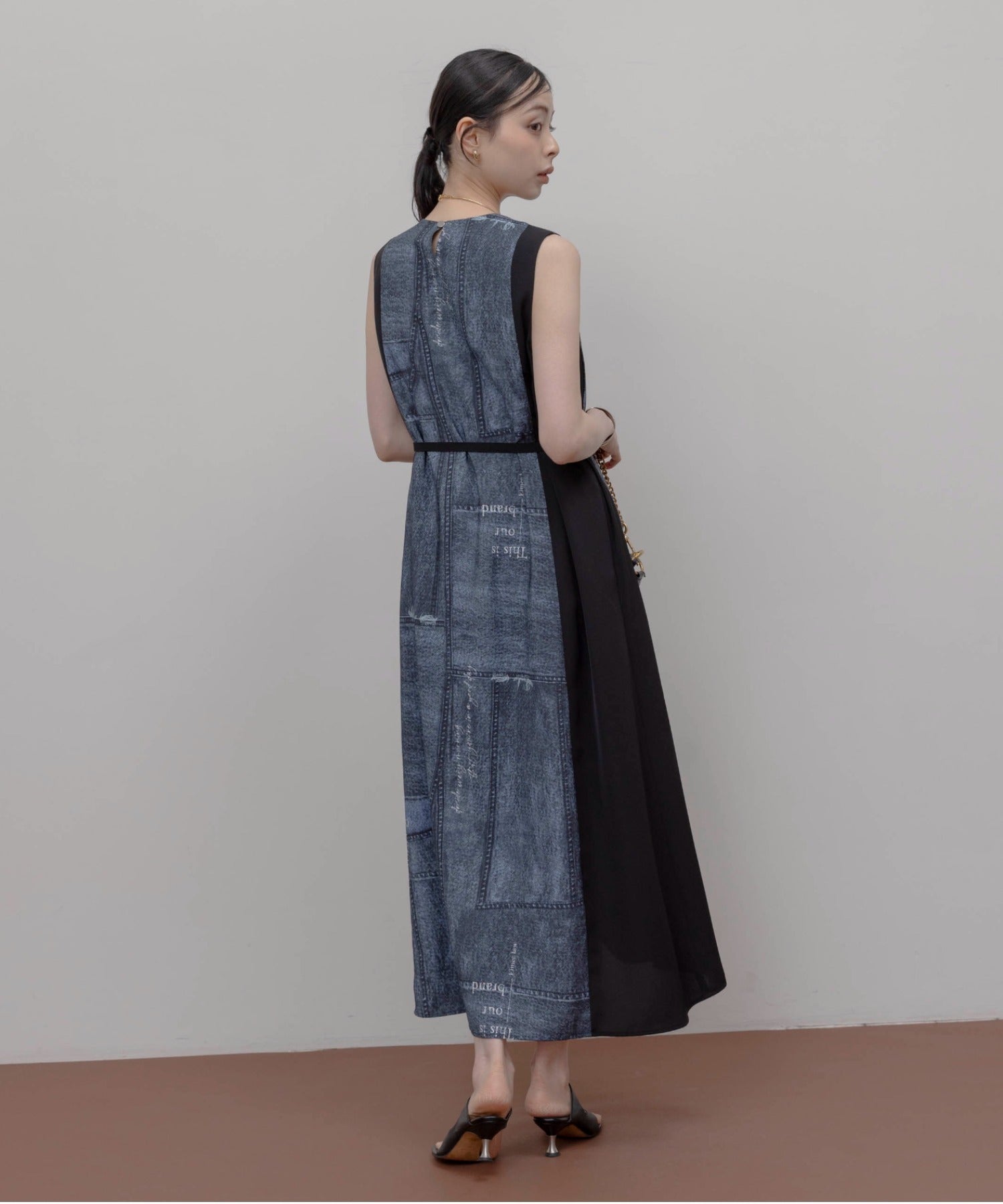 JAPAN BRAND - Fake Print Denim Dress (2 Colors)