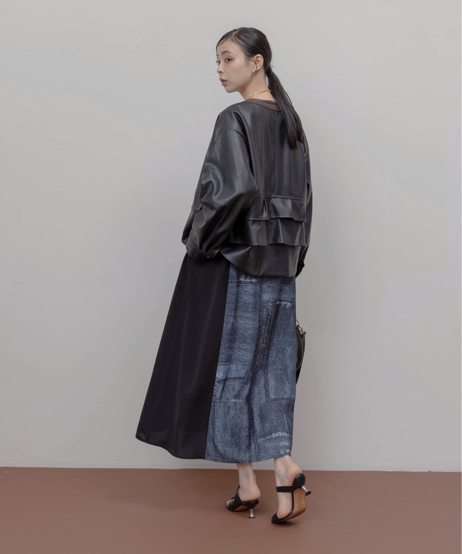 JAPAN BRAND - Fake Print Denim Dress (2 Colors)