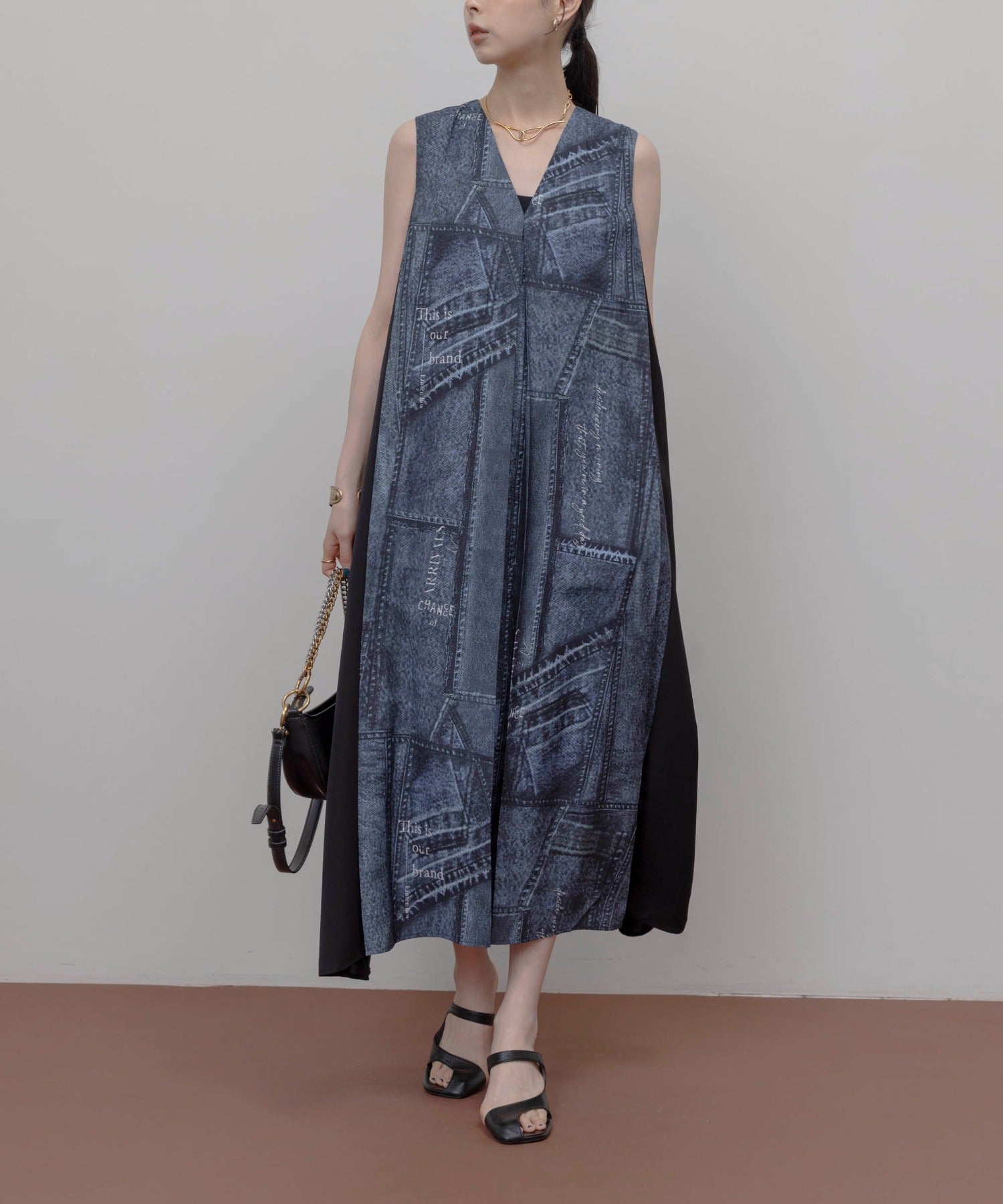 JAPAN BRAND - Fake Print Denim Dress (2 Colors)