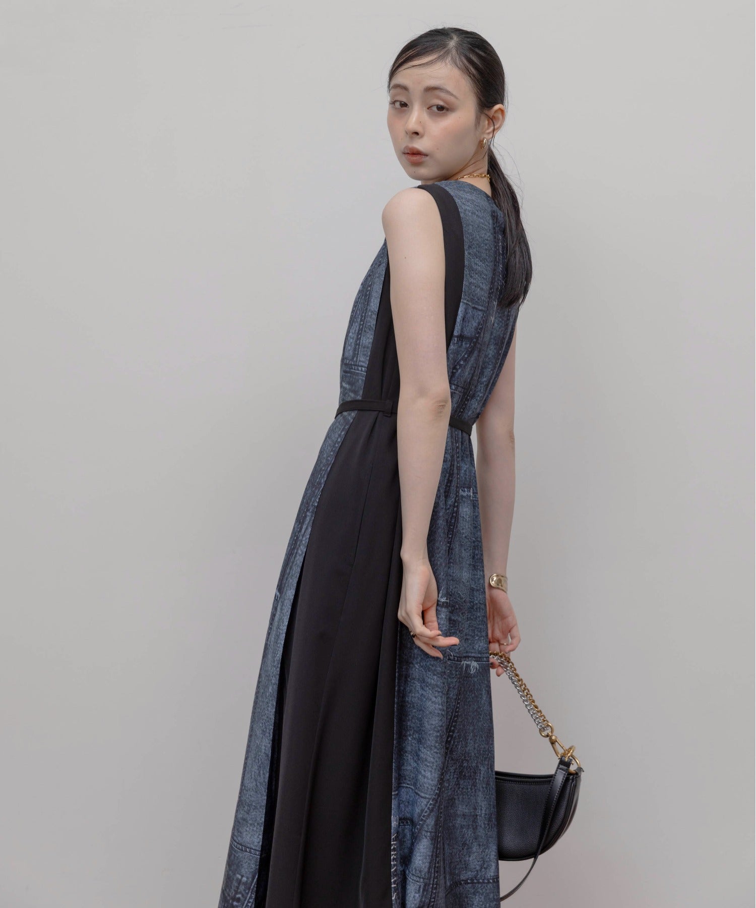 JAPAN BRAND - Fake Print Denim Dress (2 Colors)