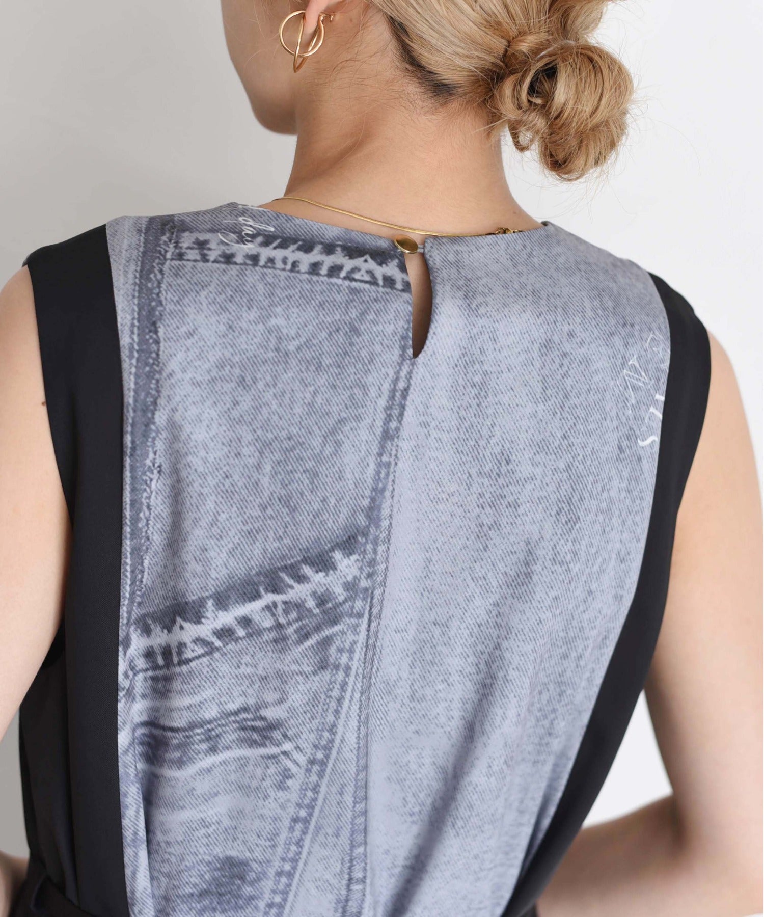JAPAN BRAND - Fake Print Denim Dress (2 Colors)