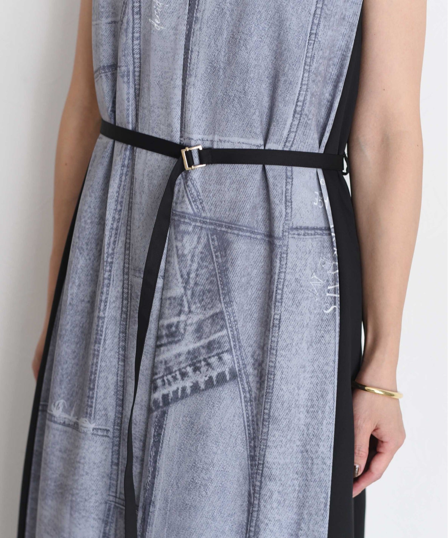 JAPAN BRAND - Fake Print Denim Dress (2 Colors)