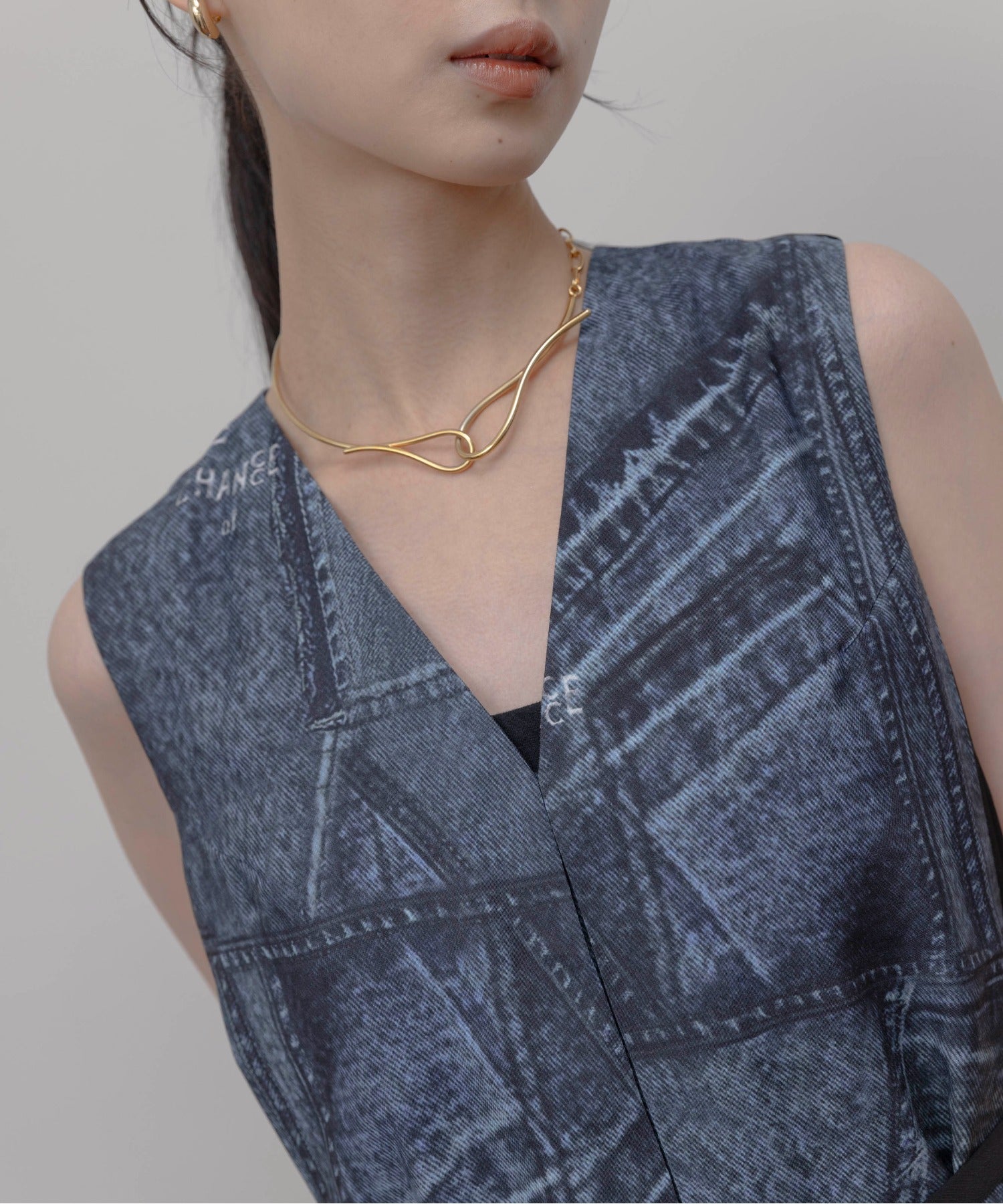 JAPAN BRAND - Fake Print Denim Dress (2 Colors)