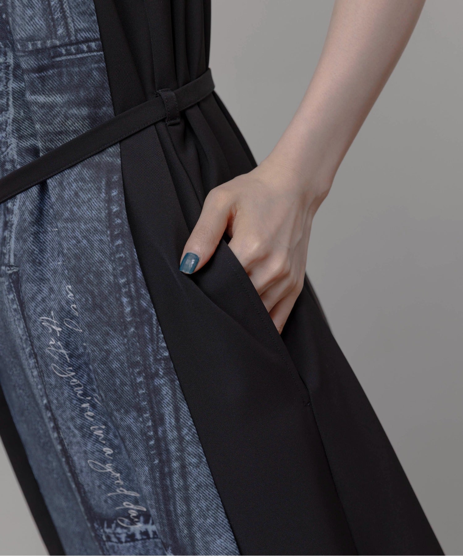 JAPAN BRAND - Fake Print Denim Dress (2 Colors)