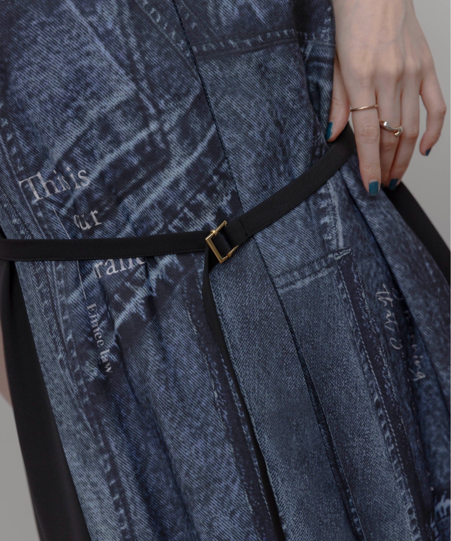 JAPAN BRAND - Fake Print Denim Dress (2 Colors)