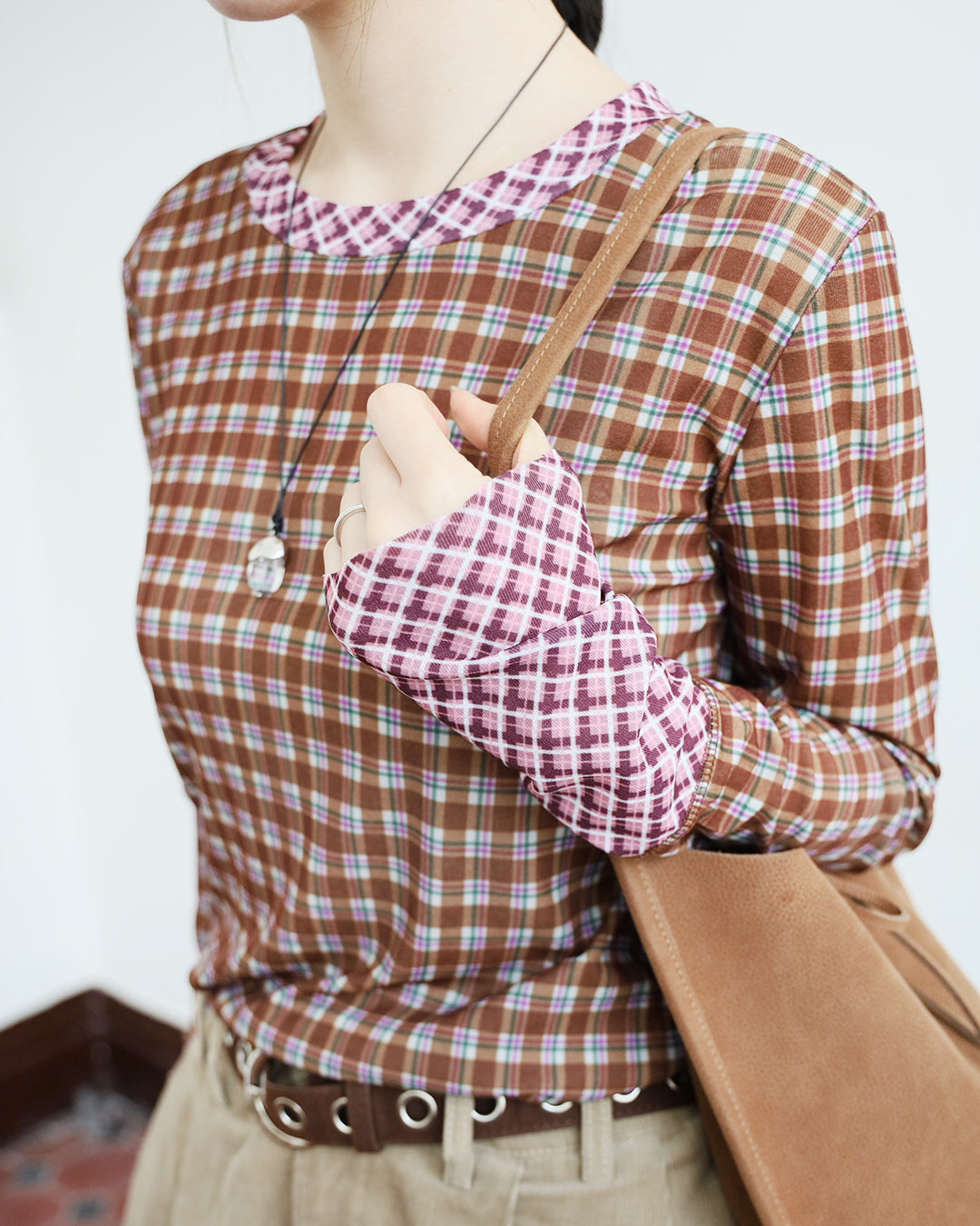Mix Checker Top (2 Colors)