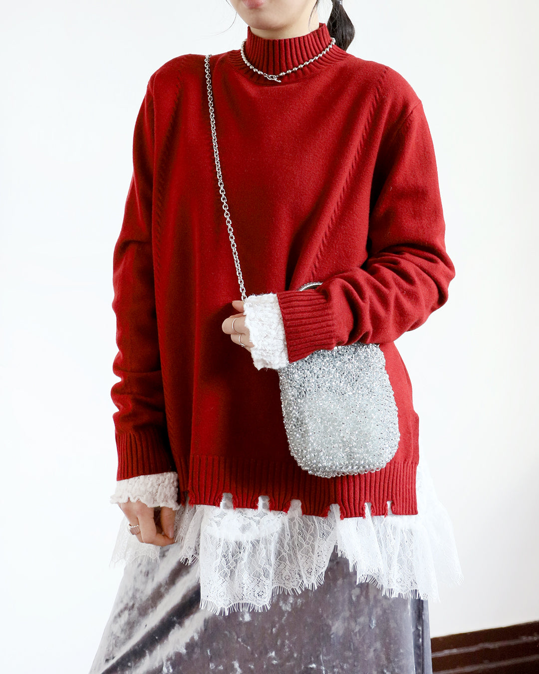 Ripped Hem Knit Top (4 colors)