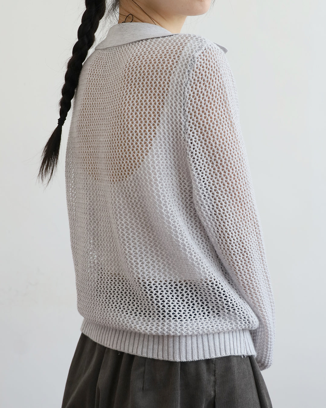 Mesh Layered Knit Top (2 Colors)