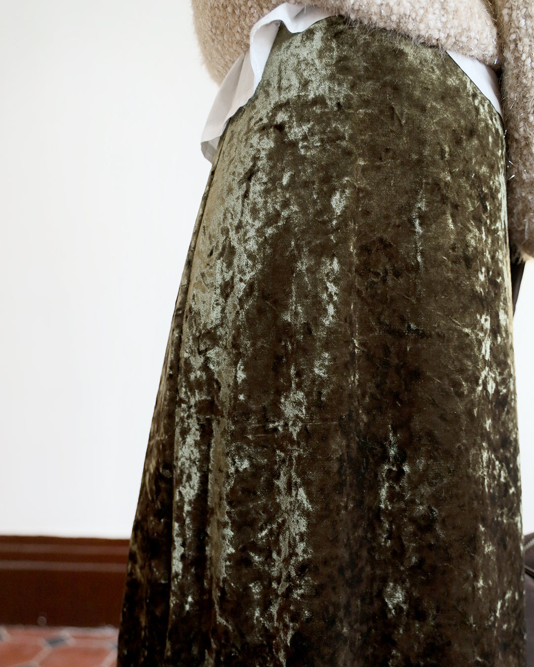 Brushed Velvet Skirt (3-color)