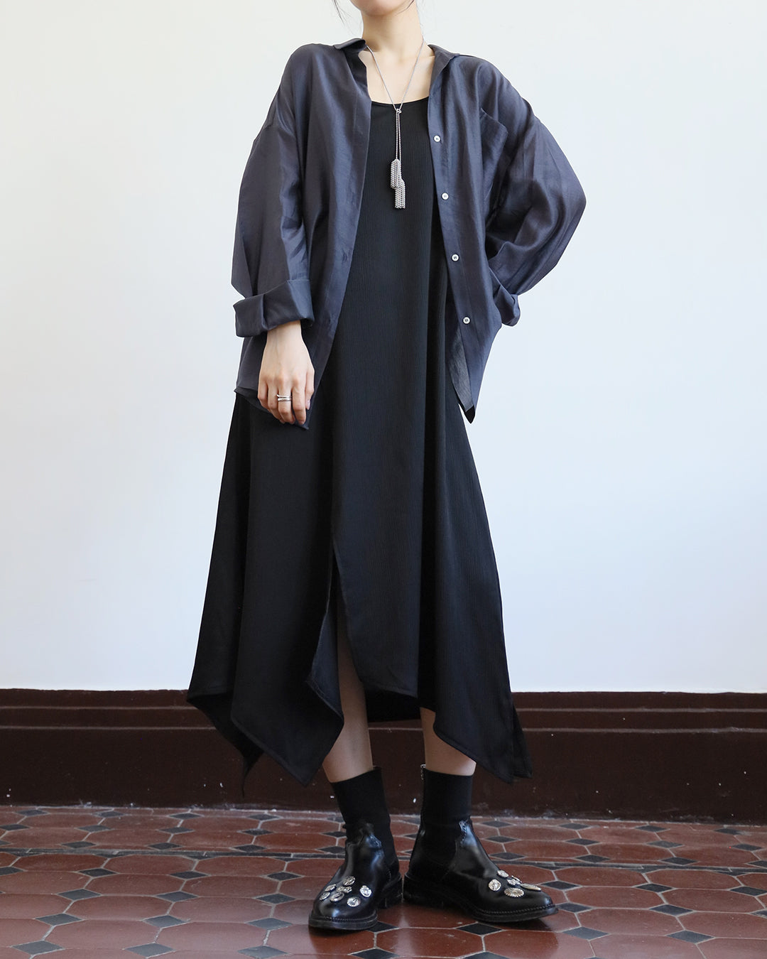 Asymmetric Cami Dress (2 color)