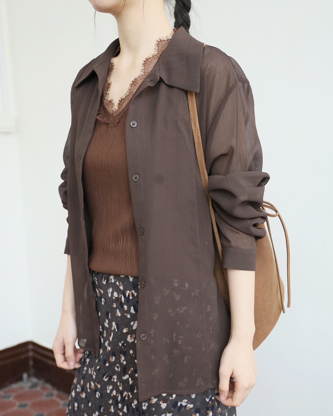 Crinkle Fabric Shirt (7 Colors)