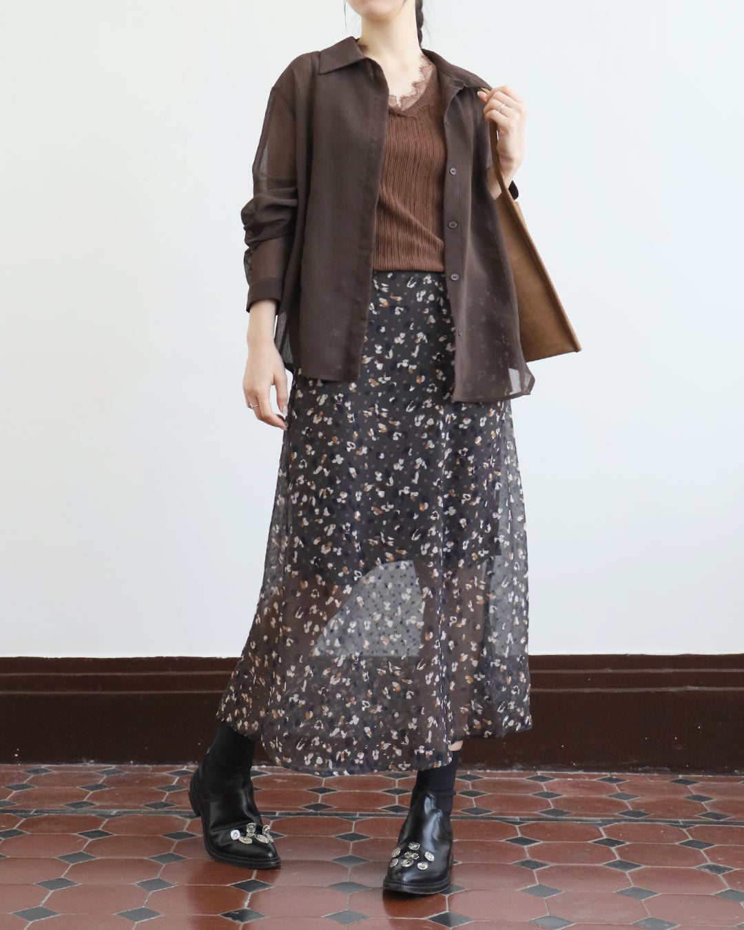 Spot Print Skirt
