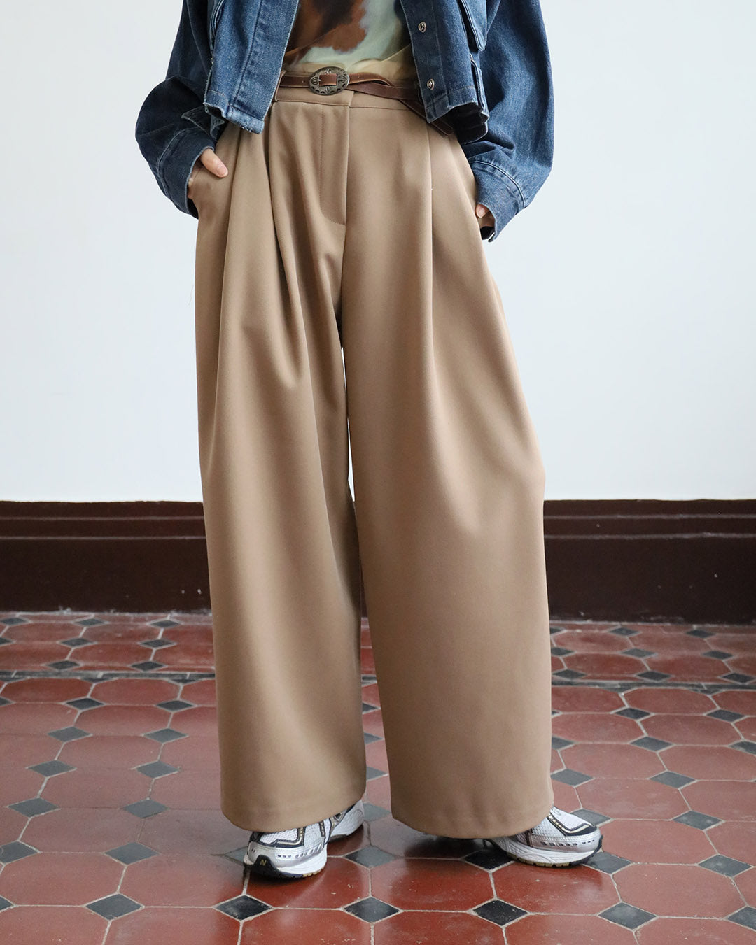 Wide Leg Suit Pants (2 color)