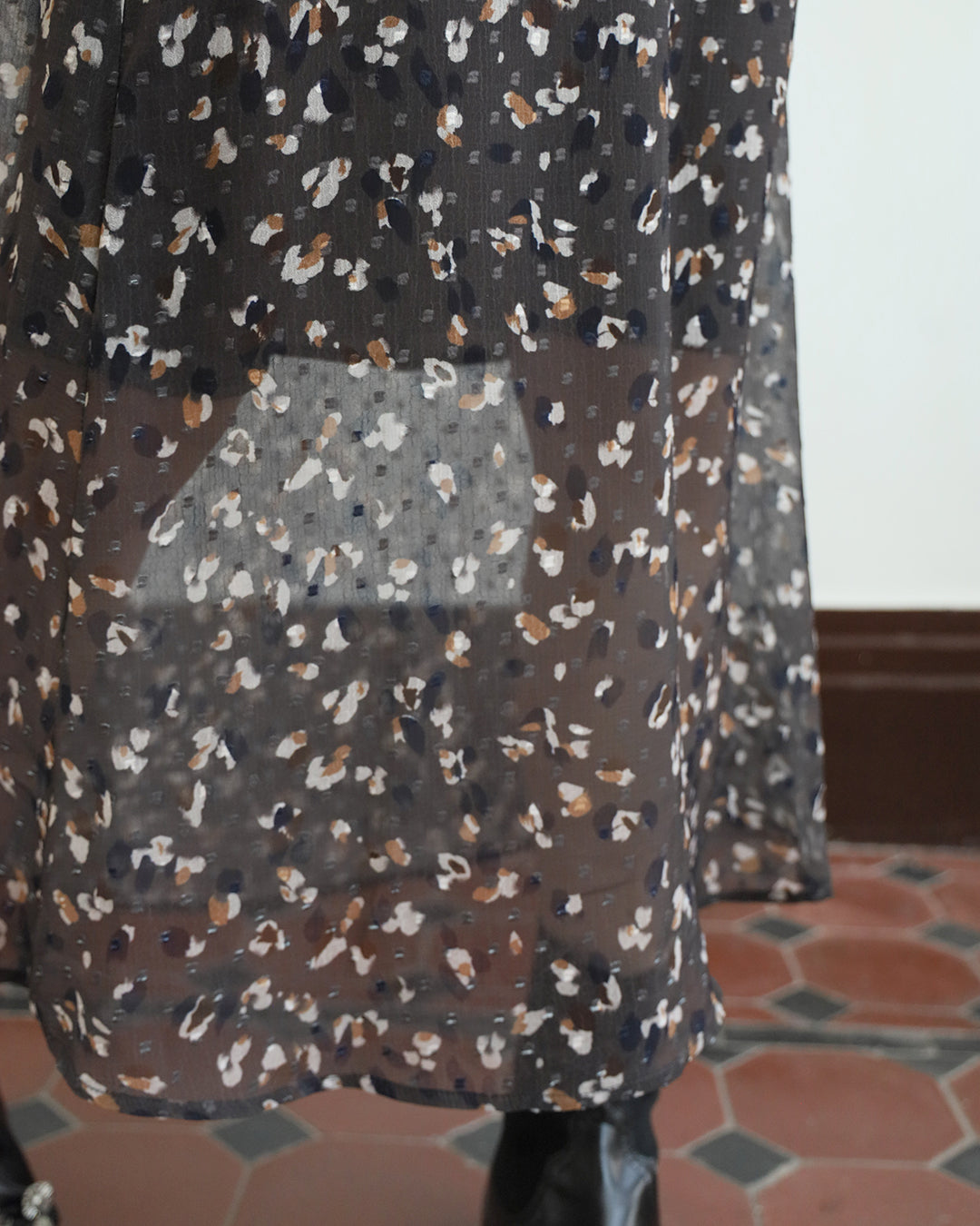 Spot Print Skirt