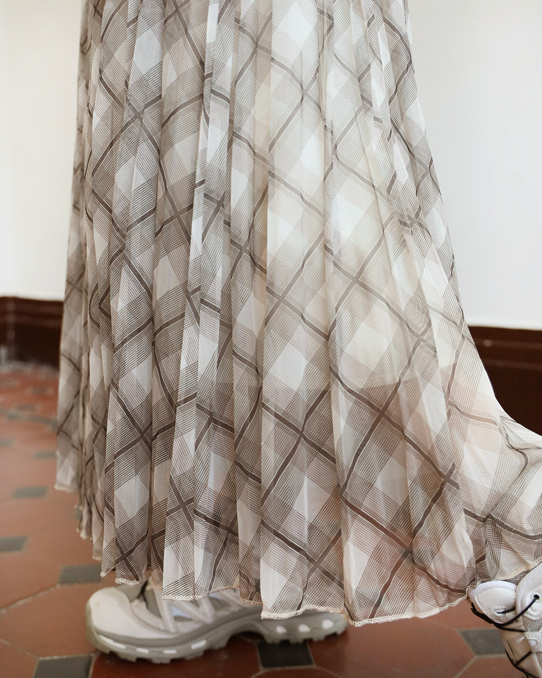 Mesh Layer Checker Skirt