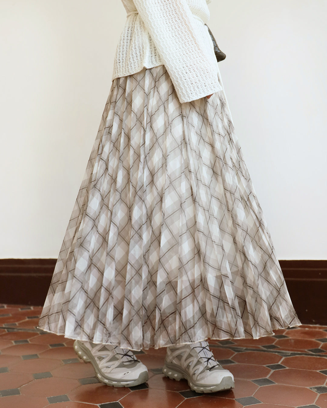 Mesh Layer Checker Skirt