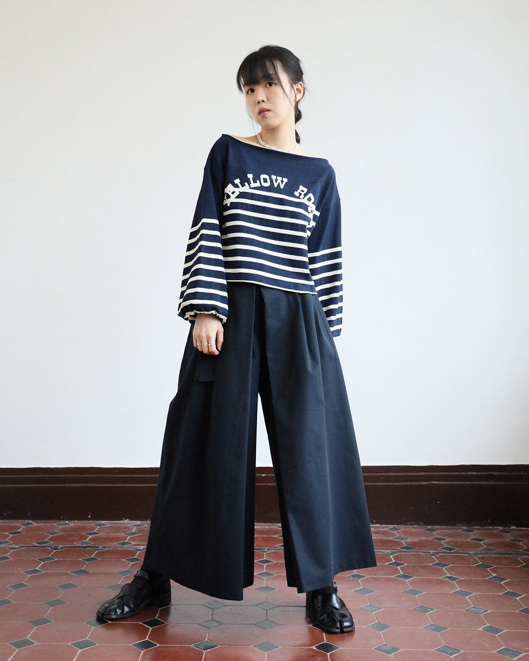 Front Pleated Culottes w/ Belt (2 color)