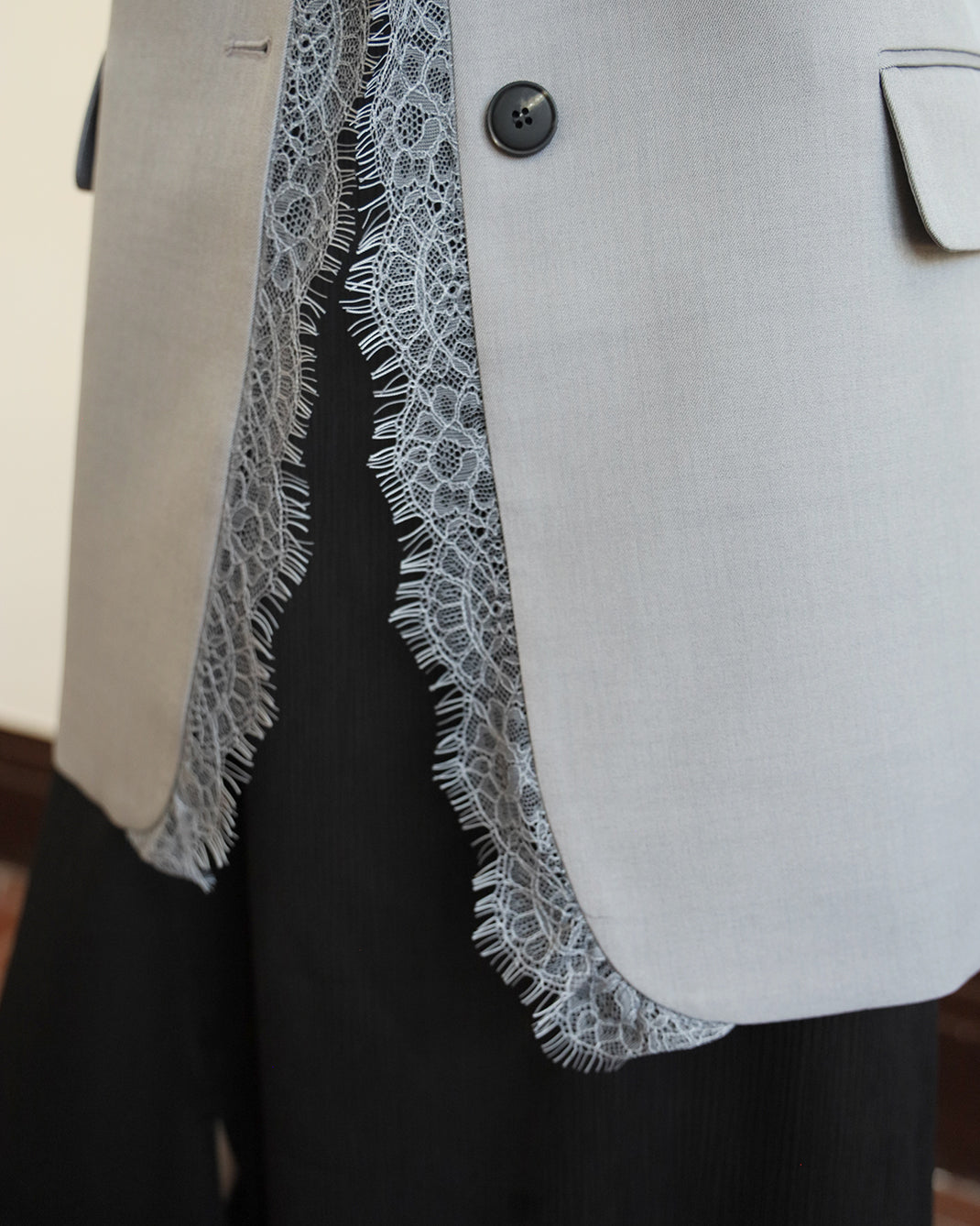 Lace Trimmed Blazer (3 color)