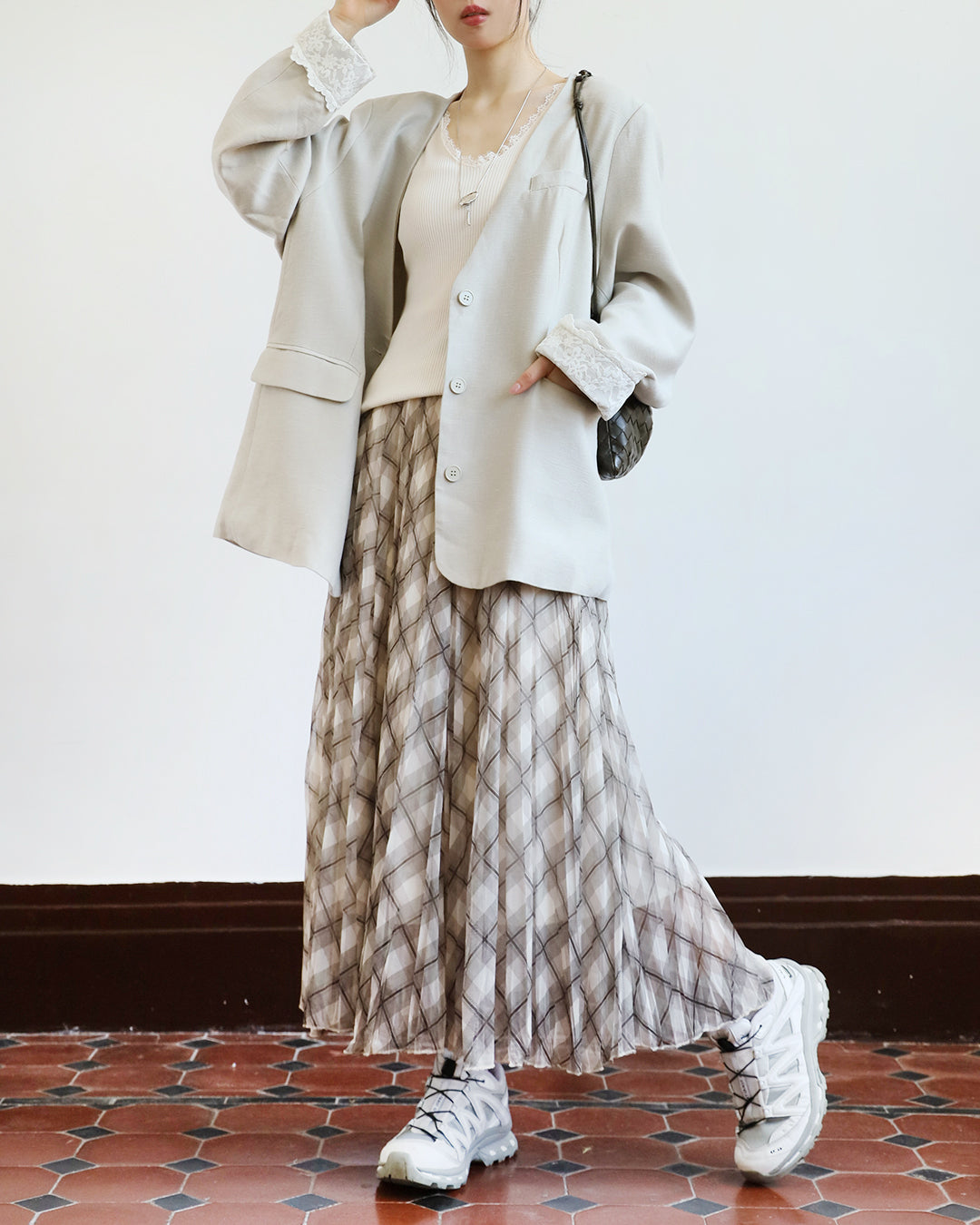 Mesh Layer Checker Skirt