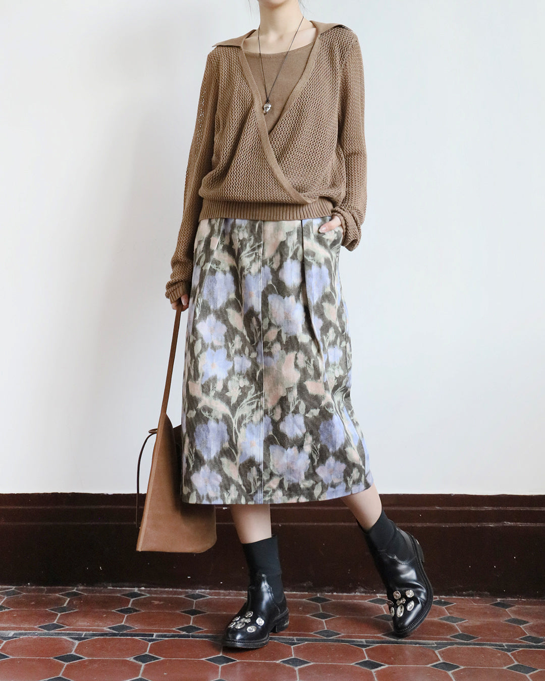 Mesh Layered Knit Top (2 Colors)