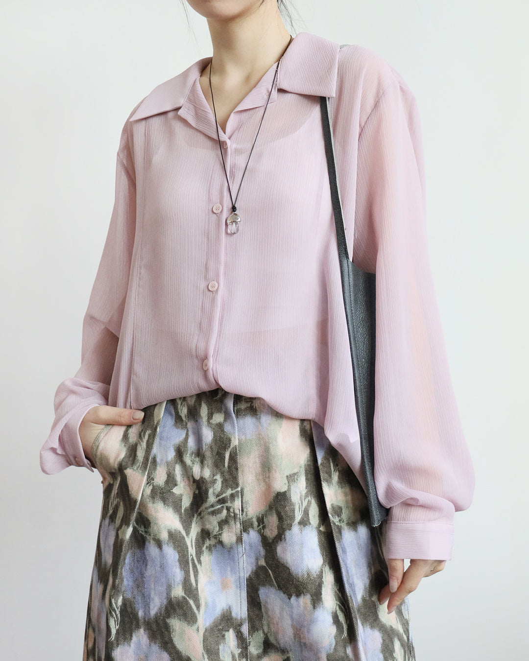 Crinkle Fabric Shirt (7 Colors)