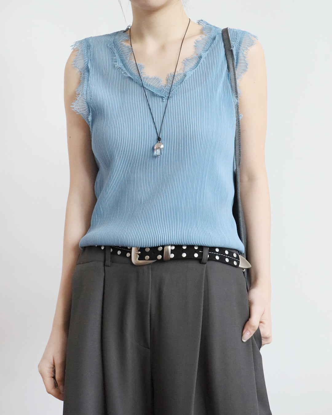 Studded Suede Belt (3 Color)