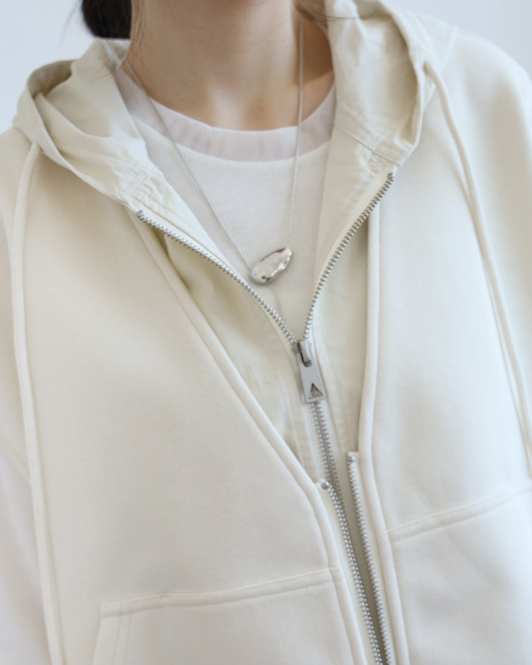 Mix Fabric Hooded Vest (3 Colors)